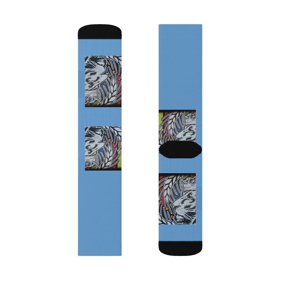 R&RH Blue Designer Sublimation Socks