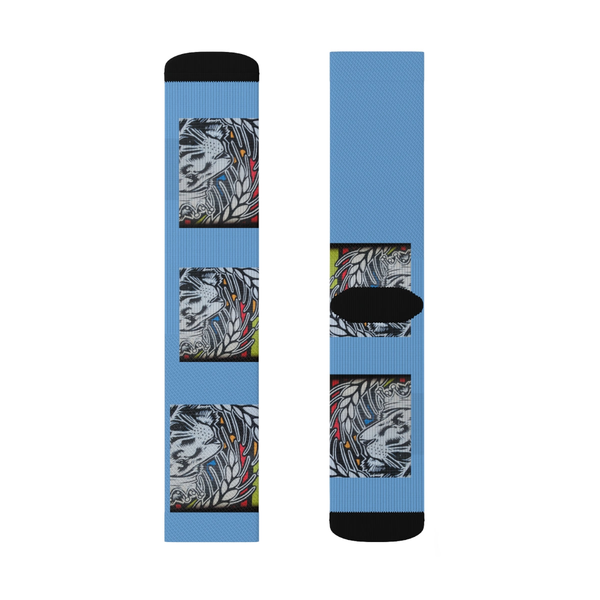 R&RH Blue Designer Sublimation Socks