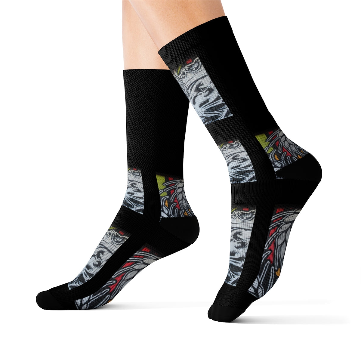 Black Sublimation Socks