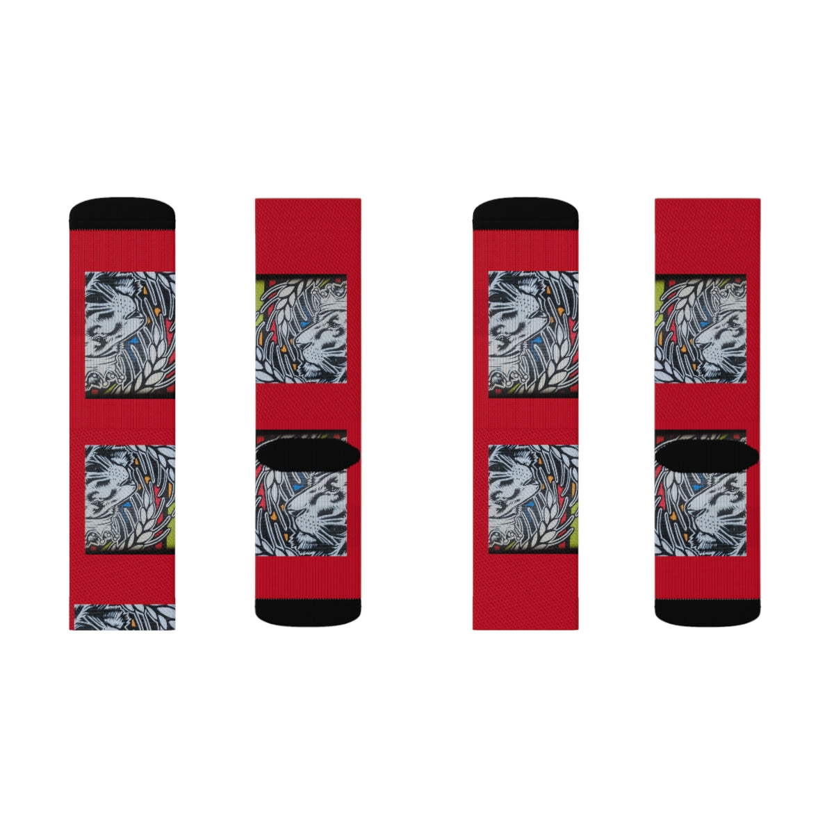 Red Sublimation Socks