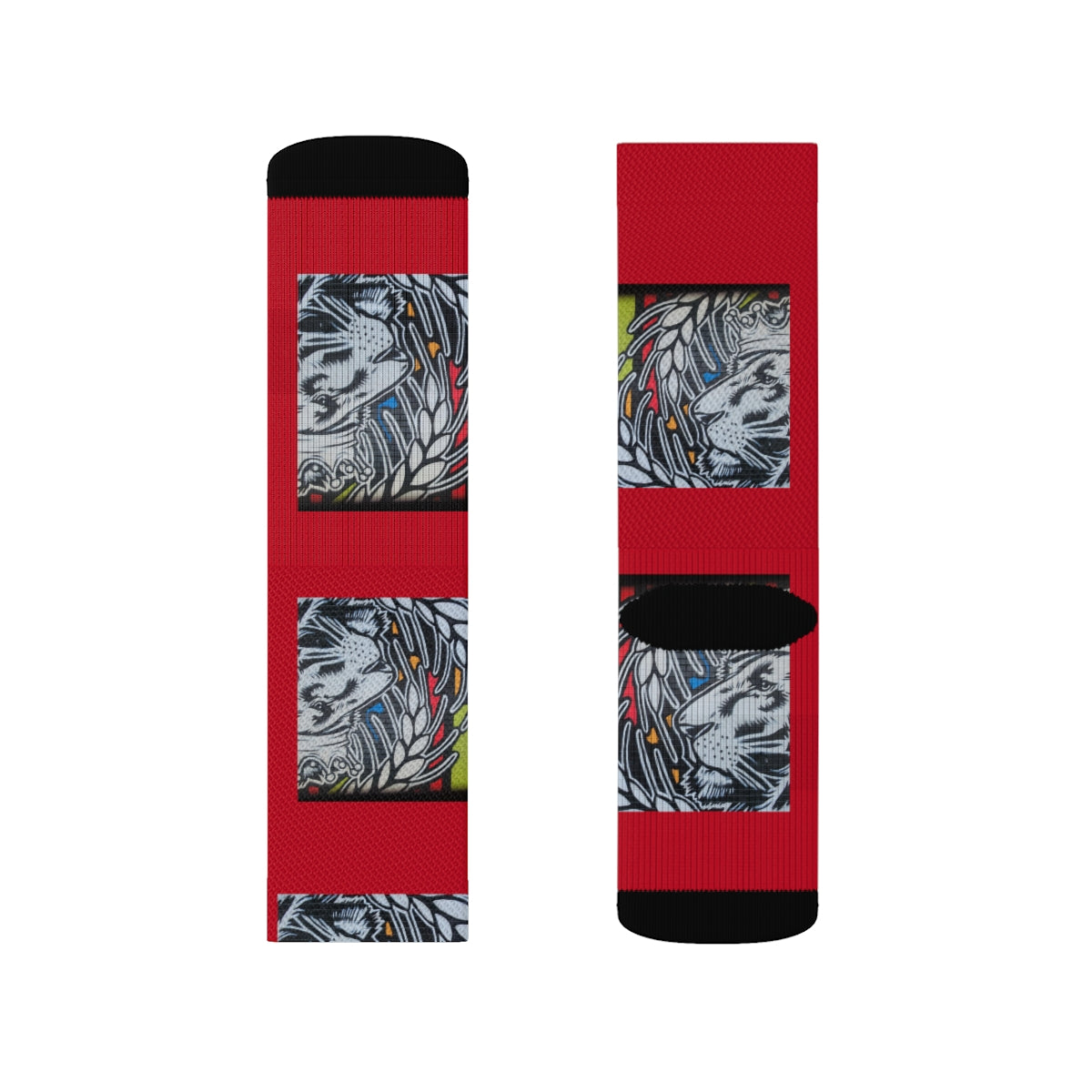 Red Sublimation Socks