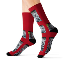 Load image into Gallery viewer, Red Sublimation Socks
