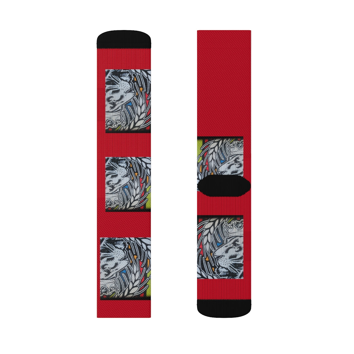 Red Sublimation Socks