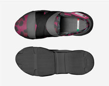 Load image into Gallery viewer, R&amp;RH BE SURE black &amp; pink elastic sneaker design
