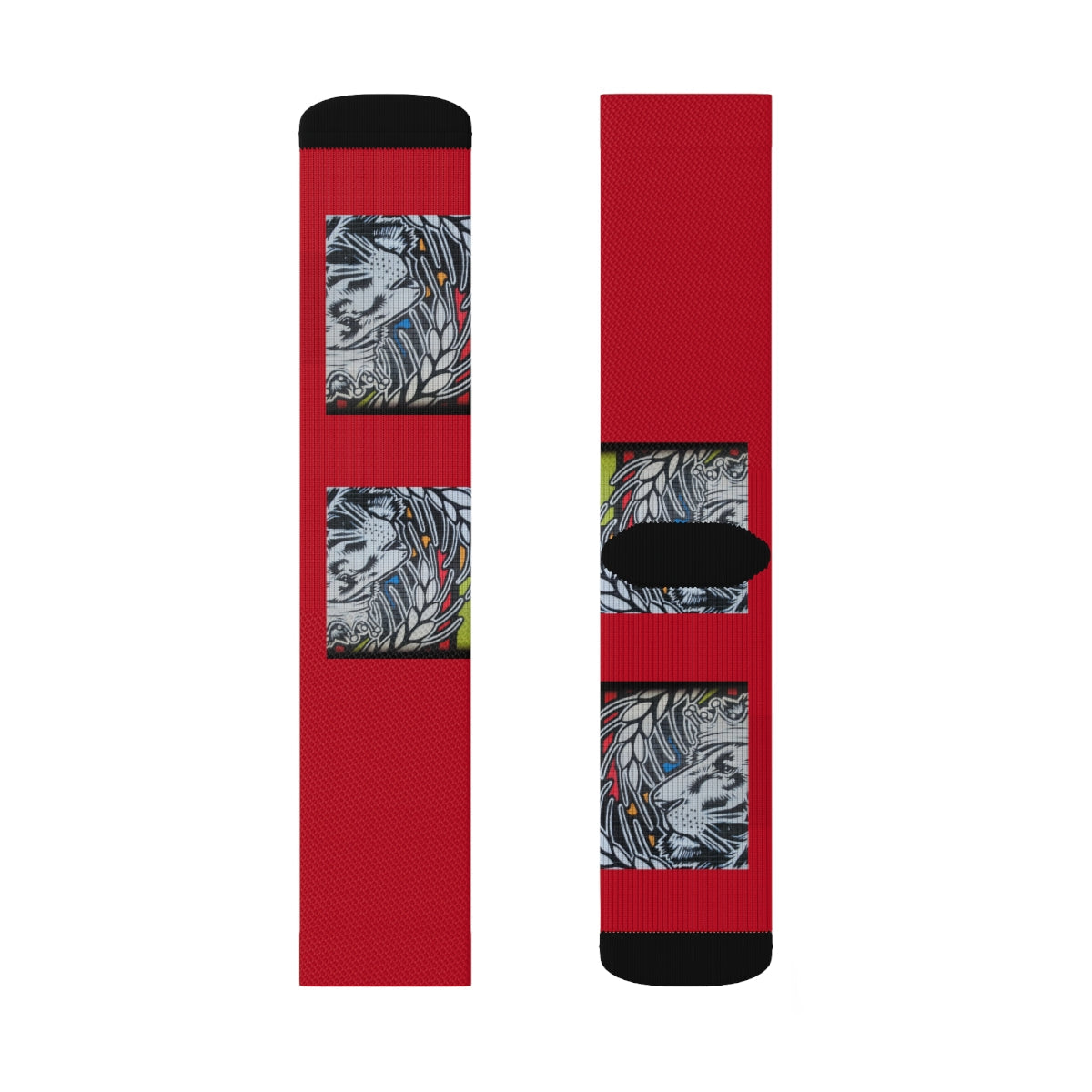 Red Sublimation Socks