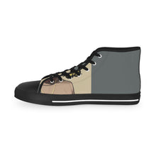 Load image into Gallery viewer, R&amp;RH men&#39;s gray Huh?! high top sneakers
