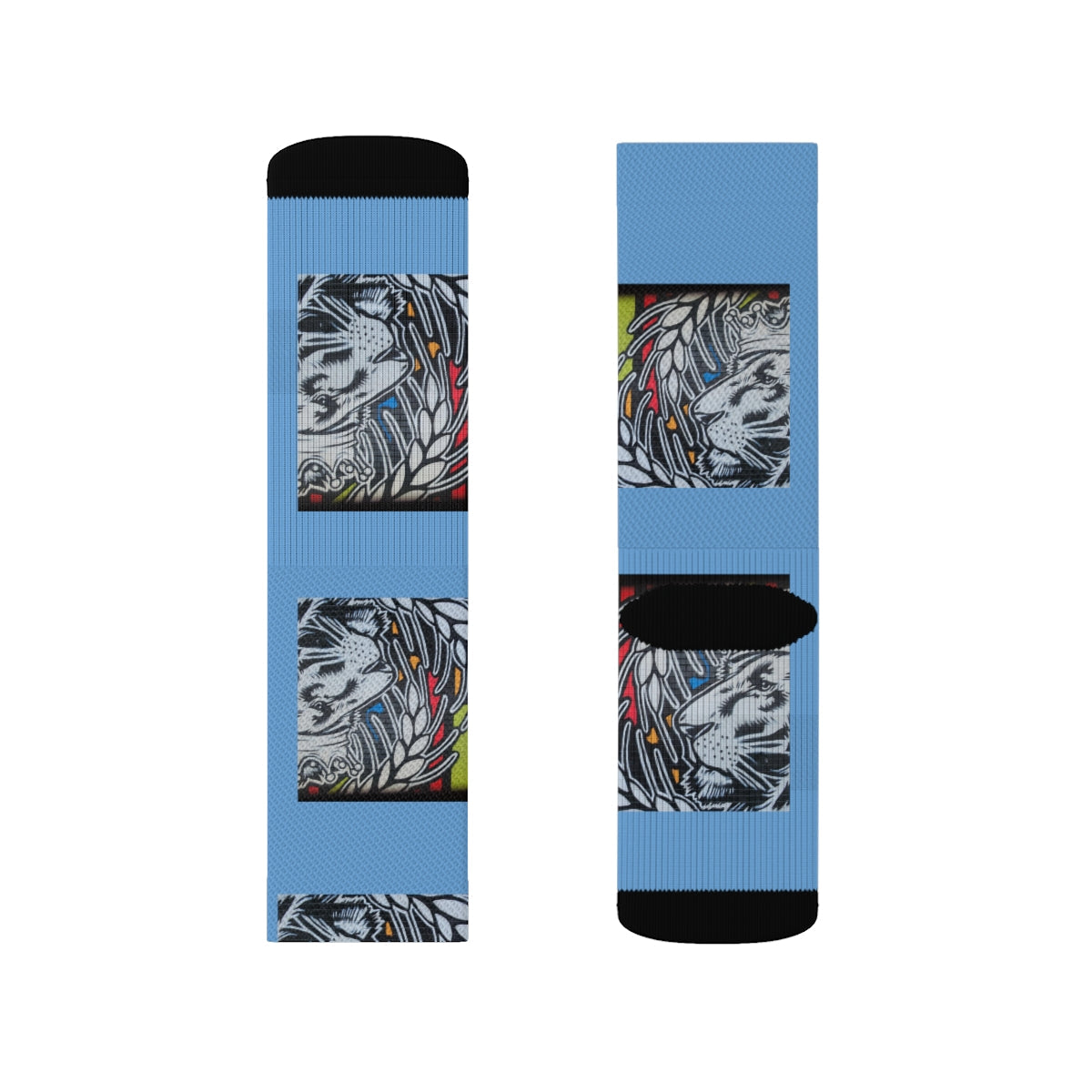 R&RH Blue Designer Sublimation Socks