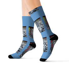 Load image into Gallery viewer, Blue Sublimation Socks
