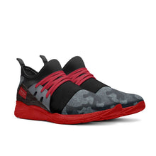 Load image into Gallery viewer, HIPSTER REVENGE red/grey contemporary sock runner tennis shoe
